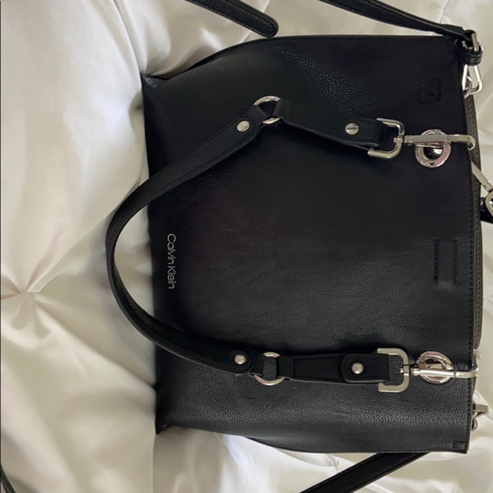 Calvin Klein black purse shoulder or handle carry
